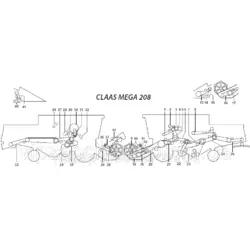 Ремни на комбайн Claas Mega 208