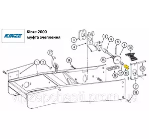 Муфта вкючення (храповик, овальний отвір) Kinze, GB0243
