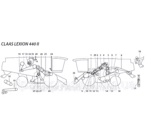 Ремни на комбайн Claas Lexion-440 II